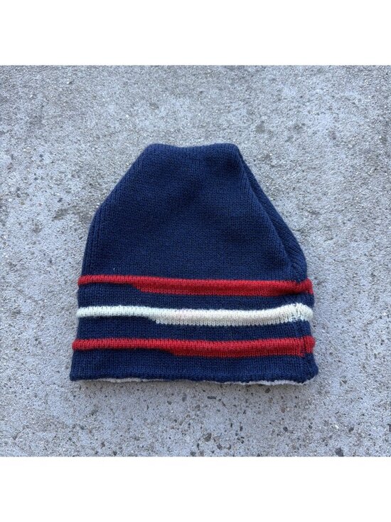 Vintage Wigwam Mill Hat 100% Pure Vintage Wool Retro Stripe Knit Headwear Beanie main image 4